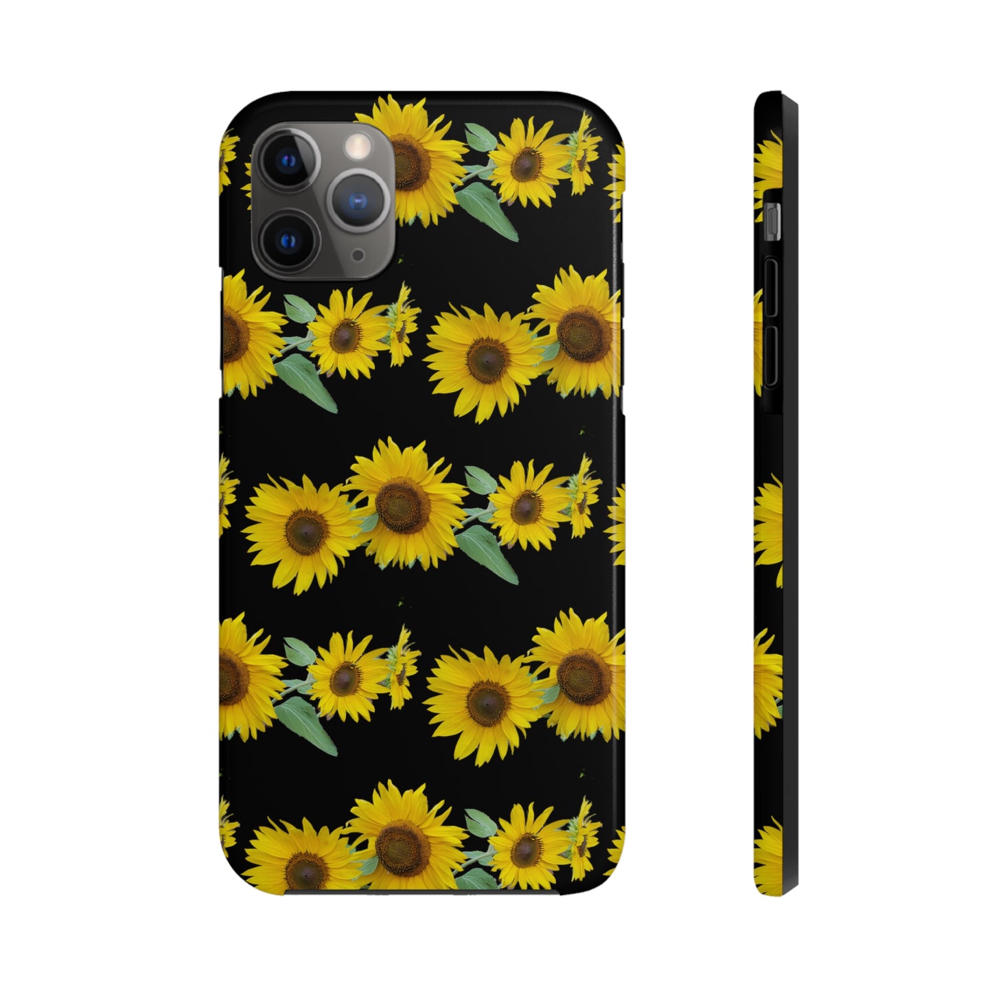 Sunflower Cluster Black Tough Phone Case