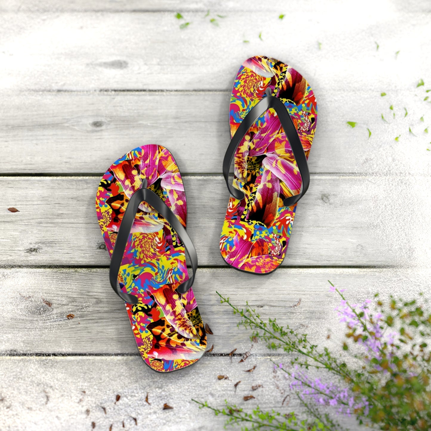 Floral Fiesta Flip Flops