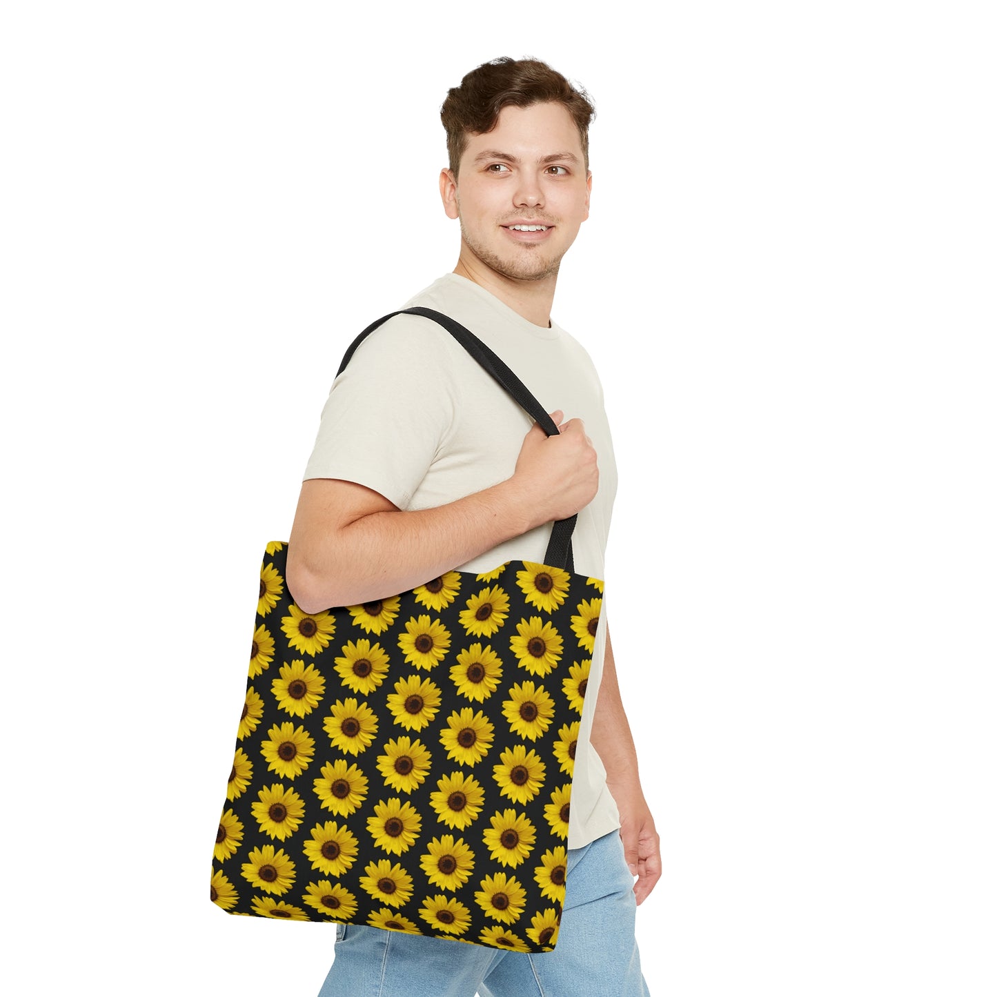 Sunflower Black Tote Bag