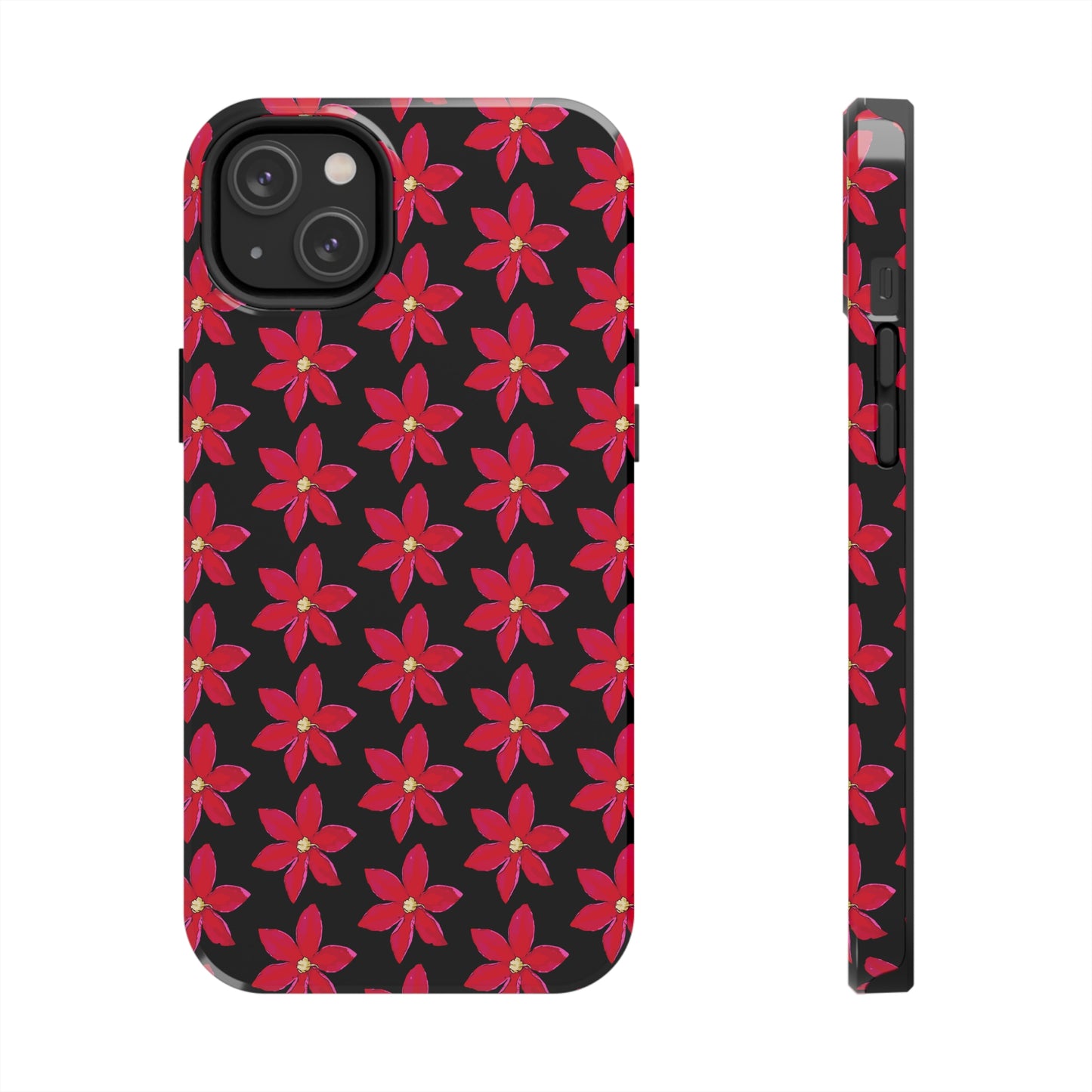 Regency Clematis Black Tough Phone Case