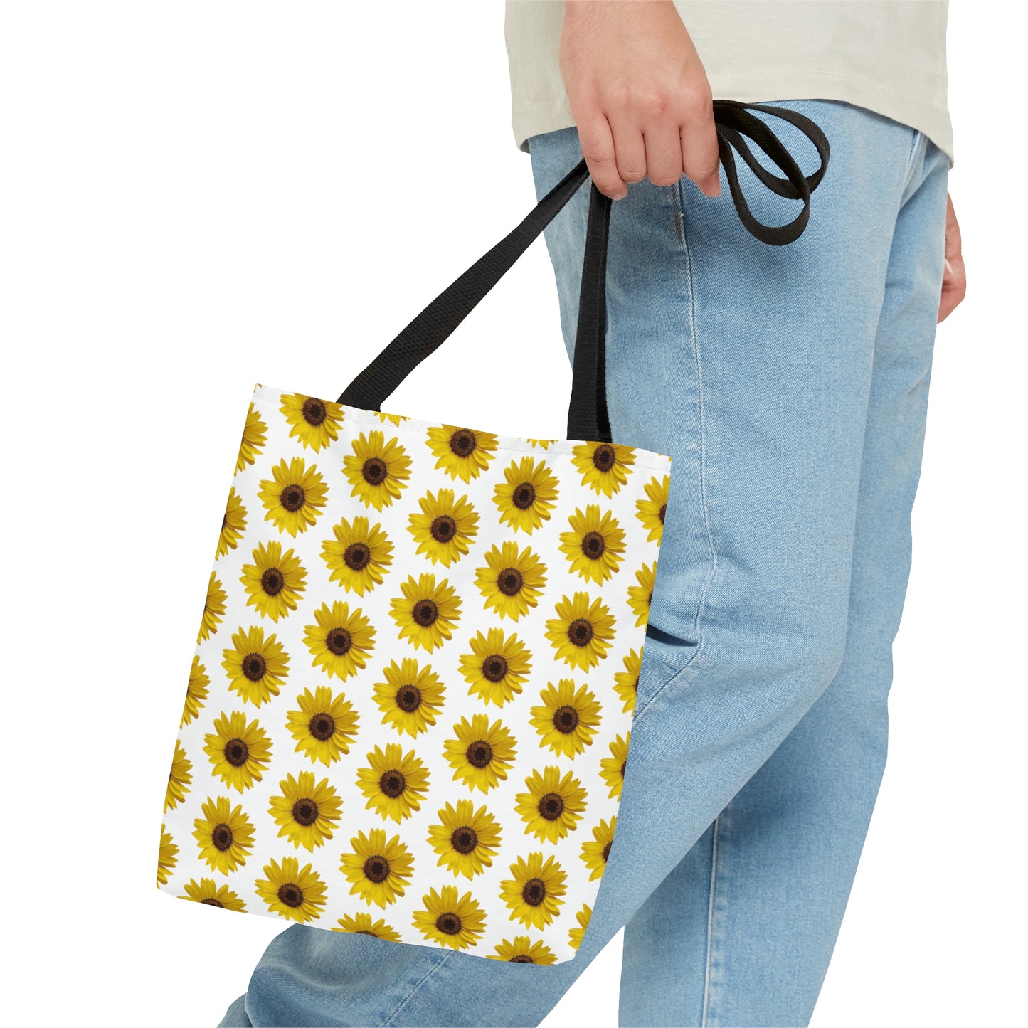 Sunflower White Tote Bag