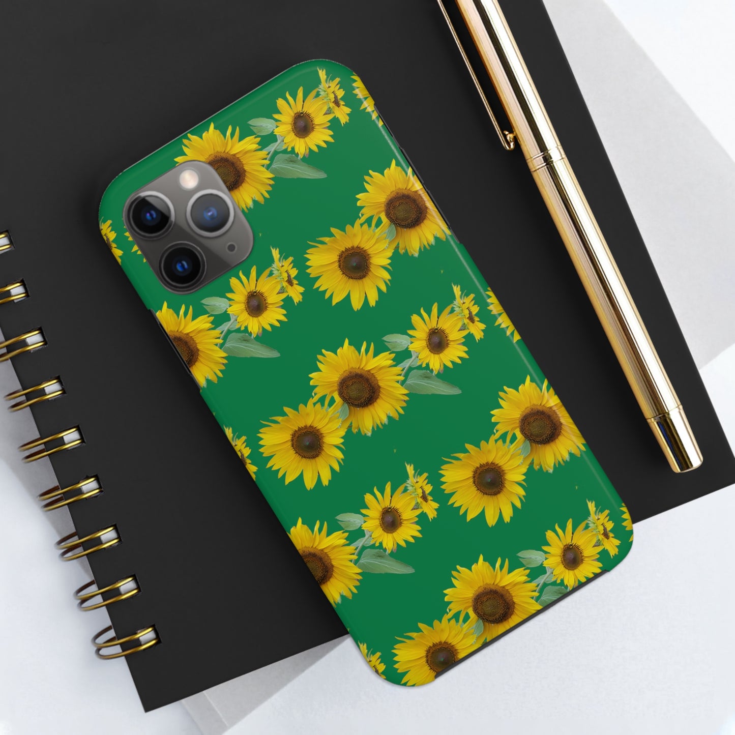 Sunflower Cluster Green Tough Phone Case