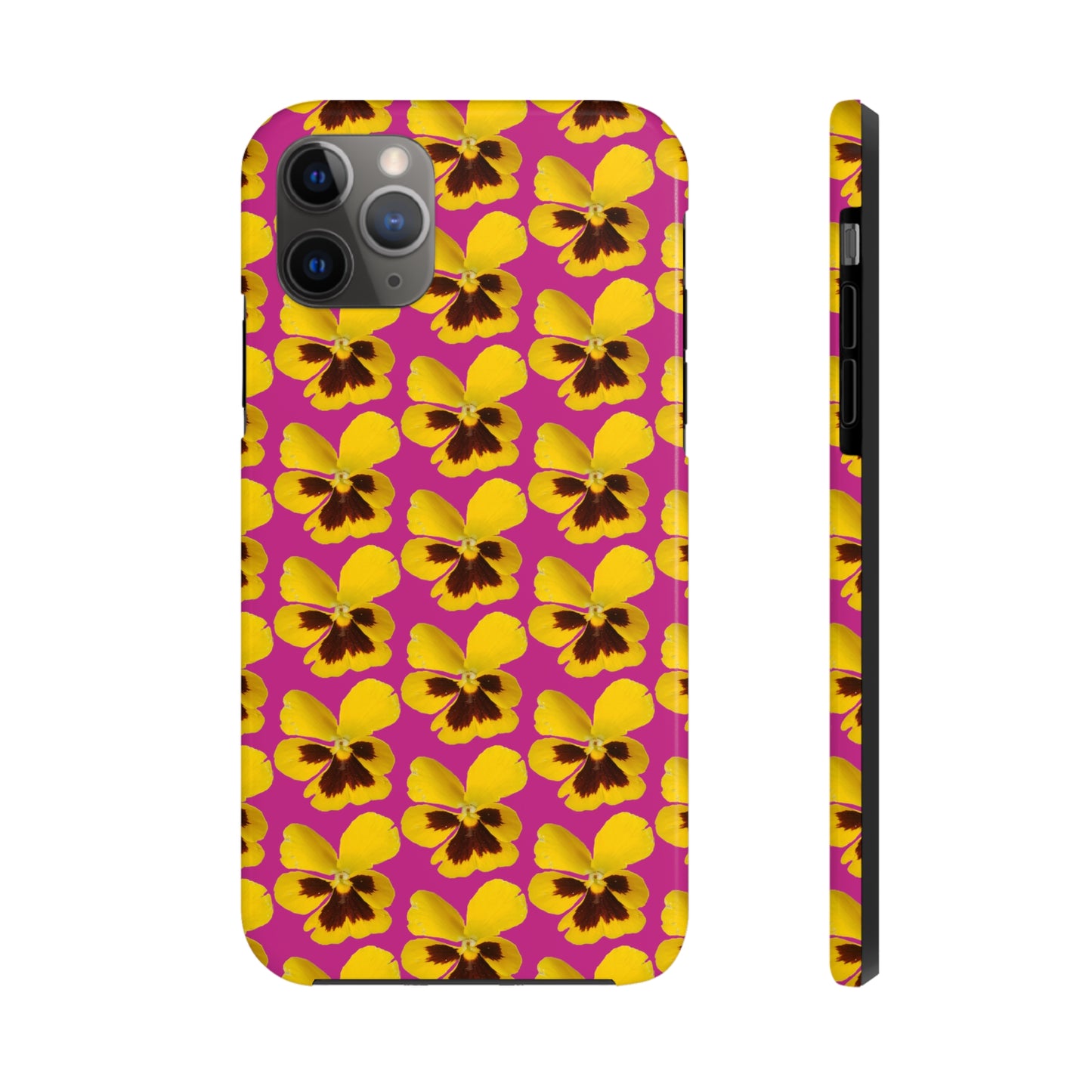 Yellow Pansy Pink Tough Phone Case