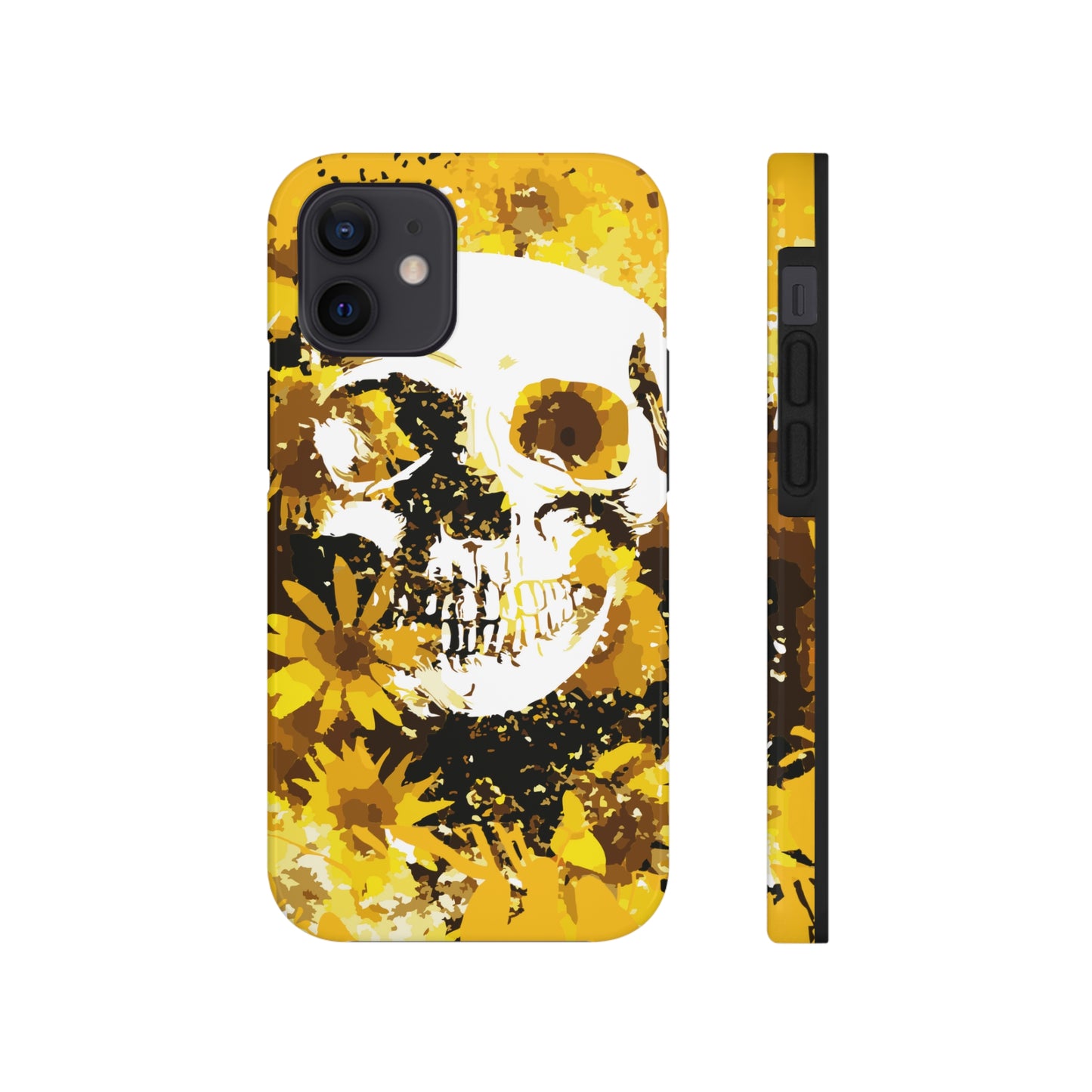 Sunflower Skull Tough Phone Case