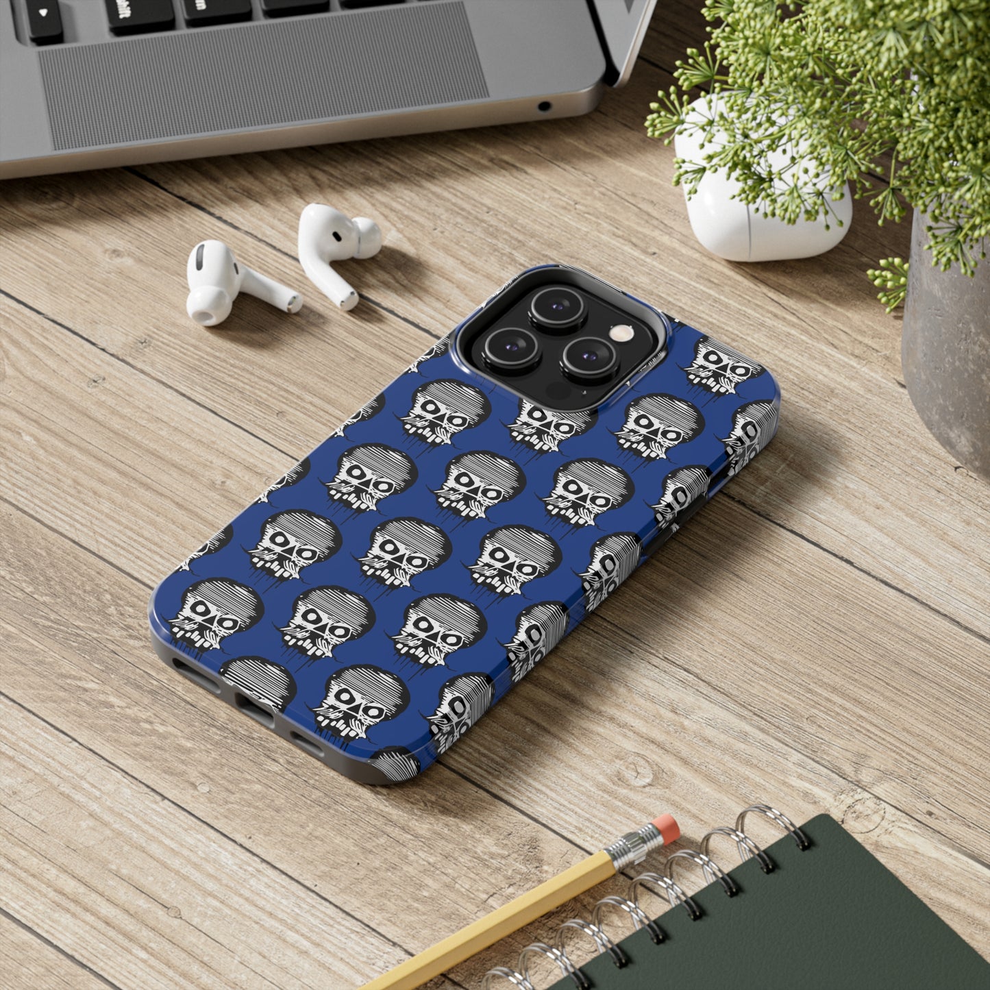 Skull Blue Tough Phone Case