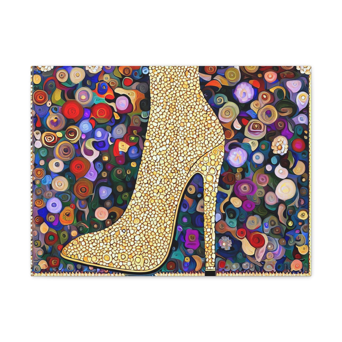 Gold Shoe  - Canvas Wall Art