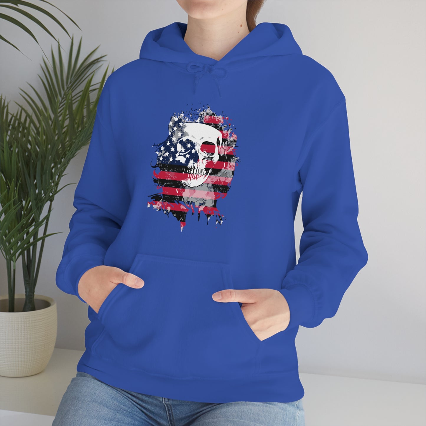 Skull and Flag Unisex Heavy Blend™ Hooded Sweatshirt