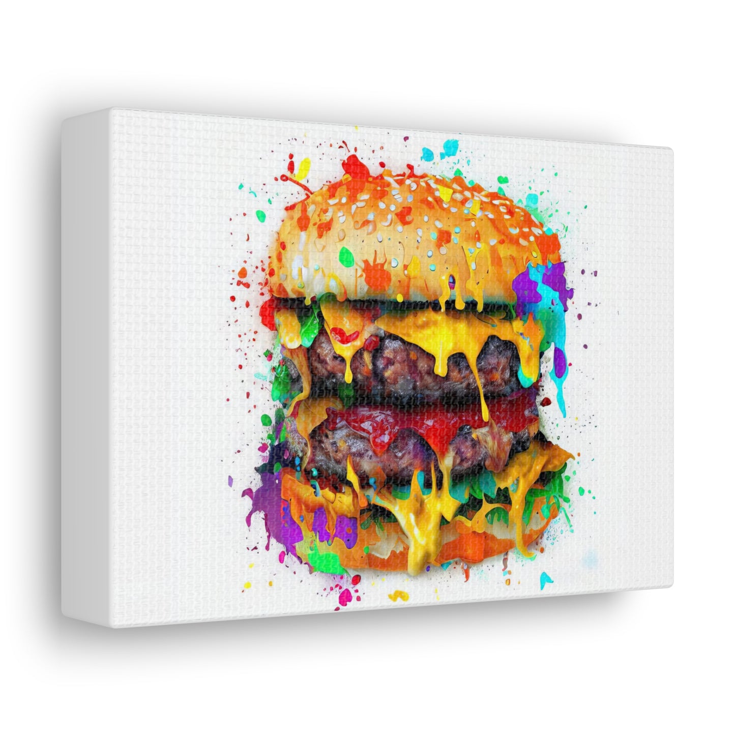 Double Cheese Burger  - Canvas Wall Art