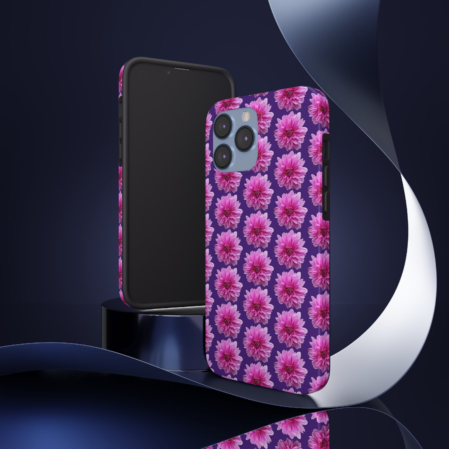 Pink Dahlia Purple Tough Phone Case