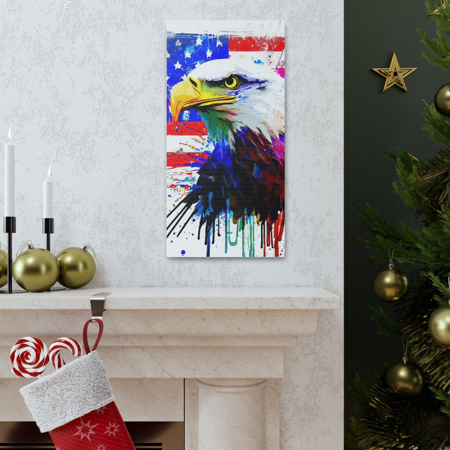 American Eagle Flag  - Canvas Wall Art