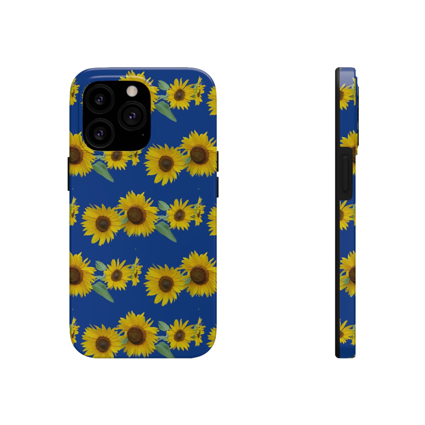 Sunflower Cluster Blue Tough Phone Case