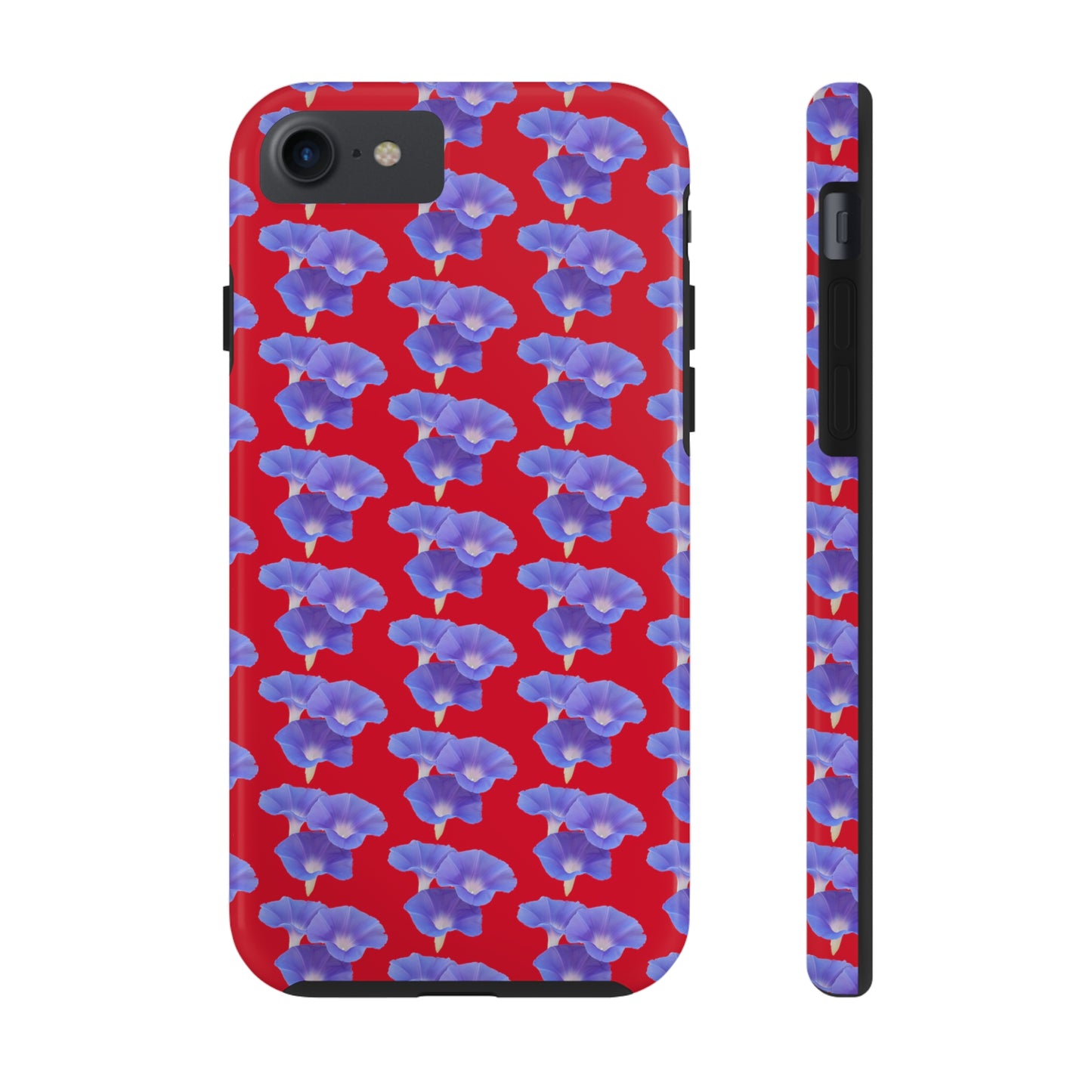 Purple Morning Glory Red Tough Phone Case