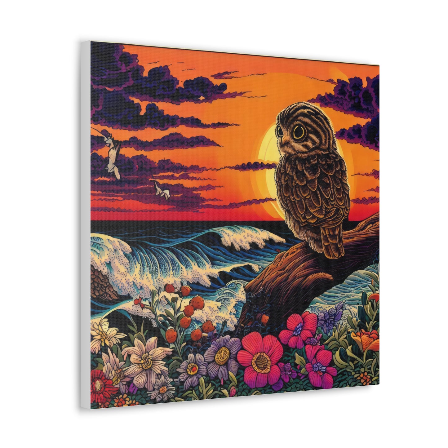 Wisconsin Owl  - Canvas Wall Art