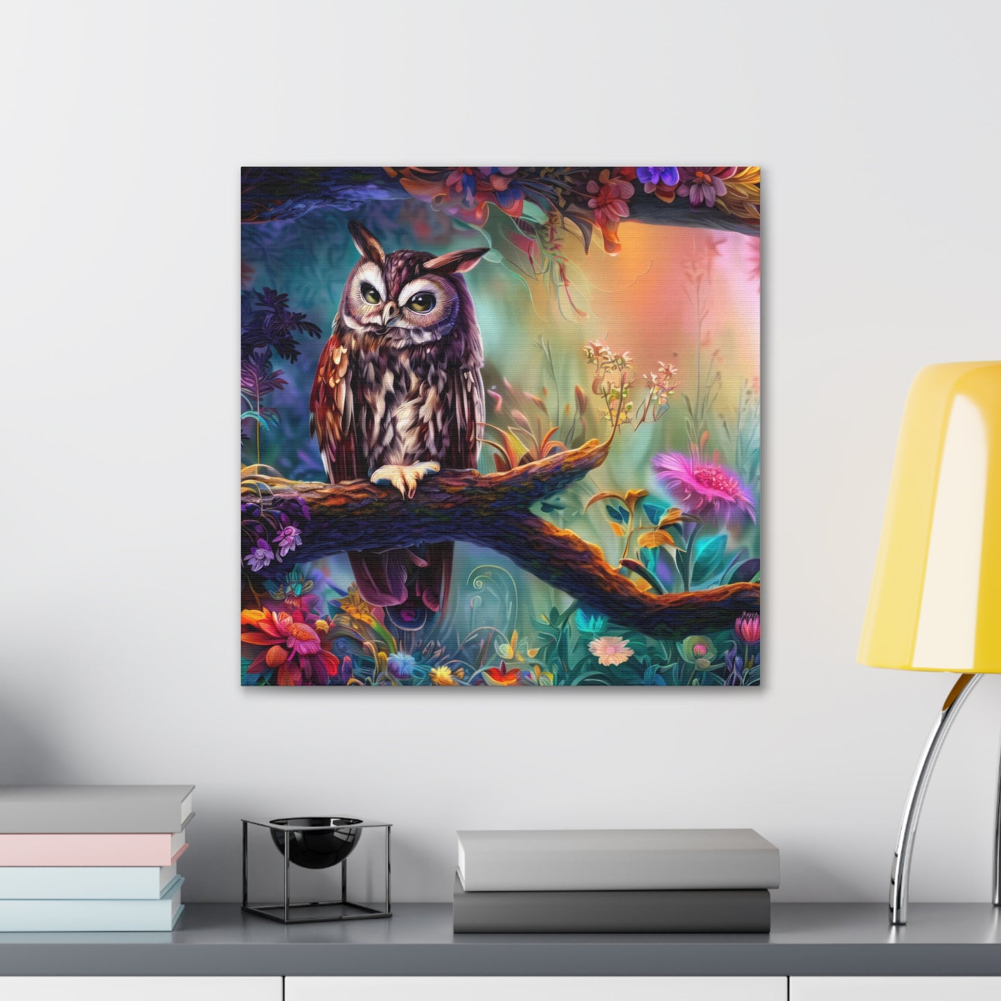 North Dakota Owl - Canvas Wall Art