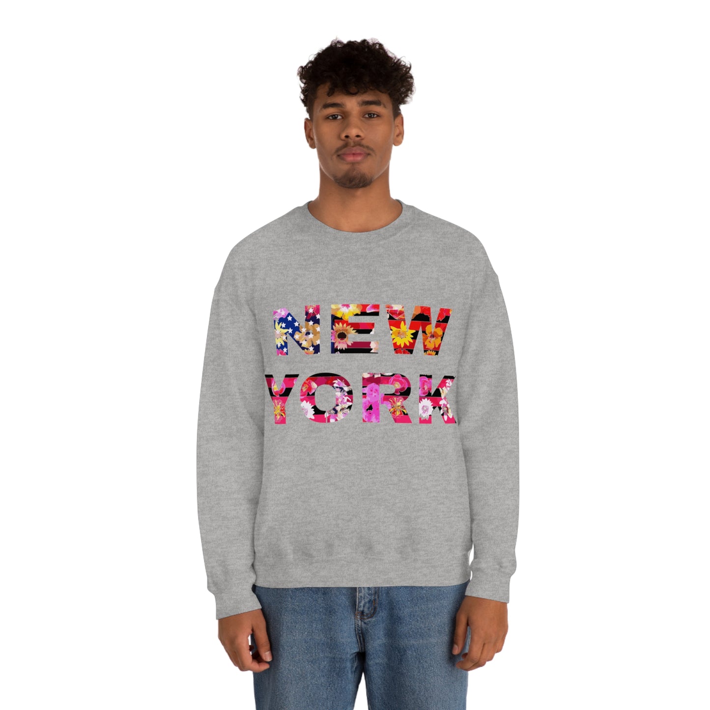 New York Floral Heavy Blend Sweatshirt