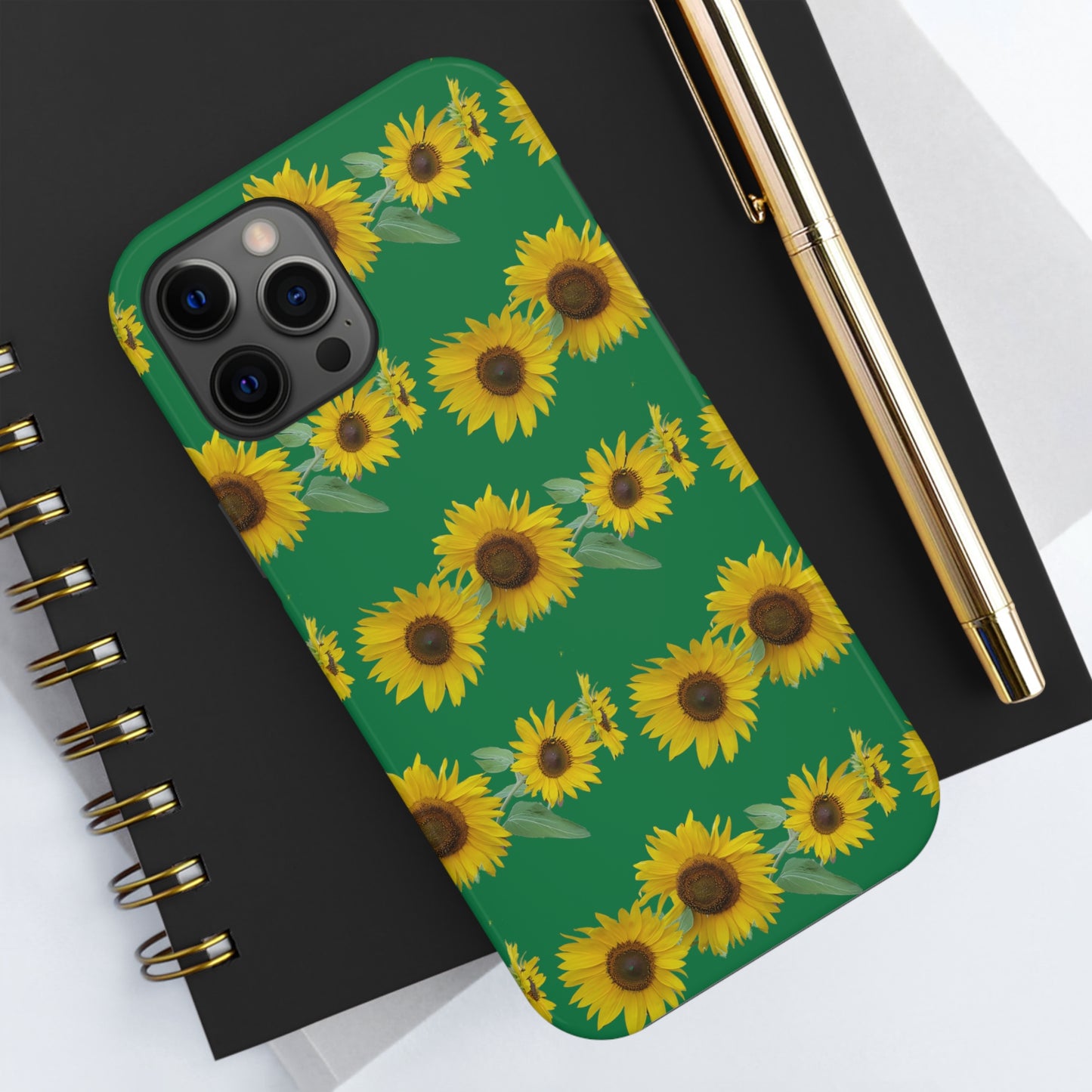 Sunflower Cluster Green Tough Phone Case