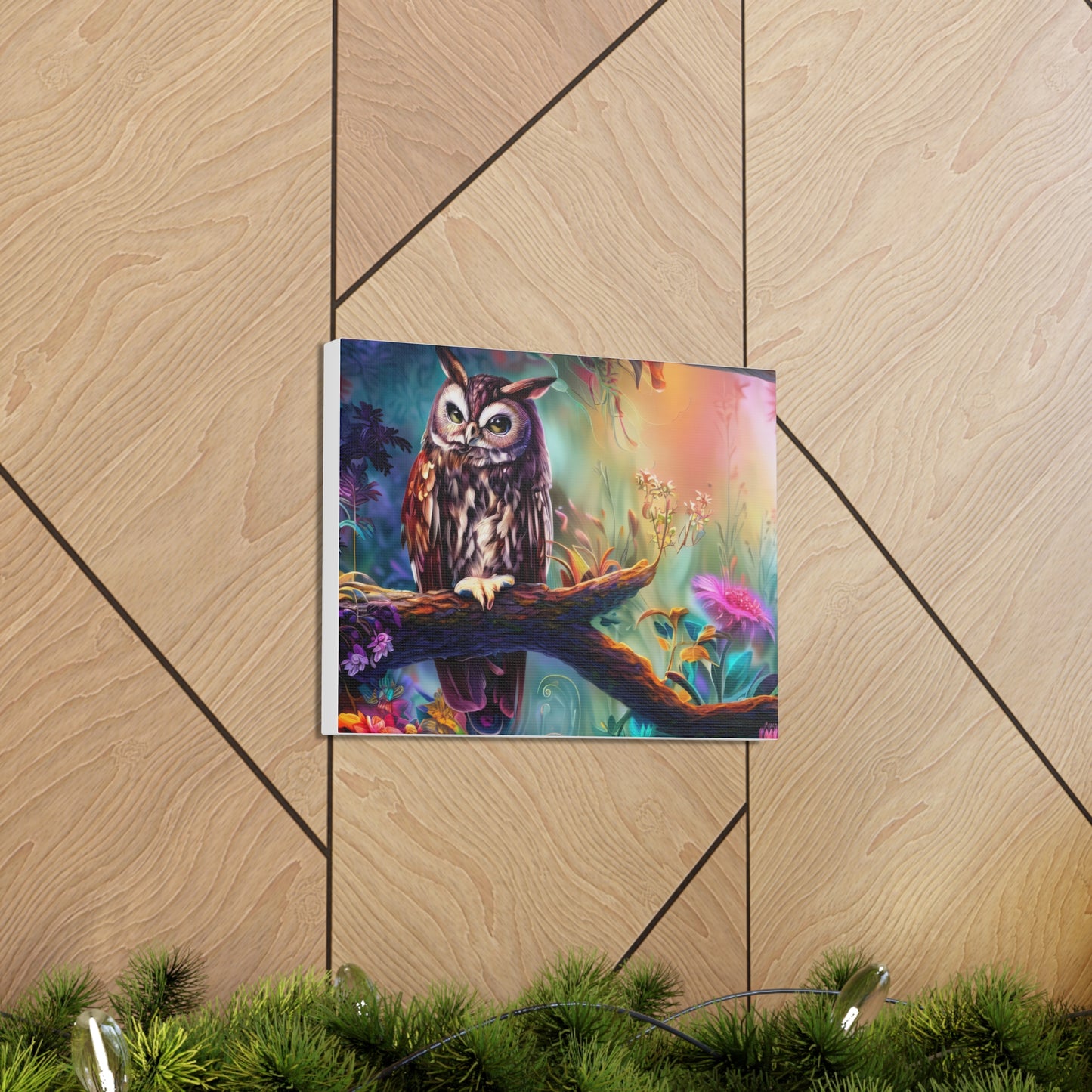 North Dakota Owl - Canvas Wall Art