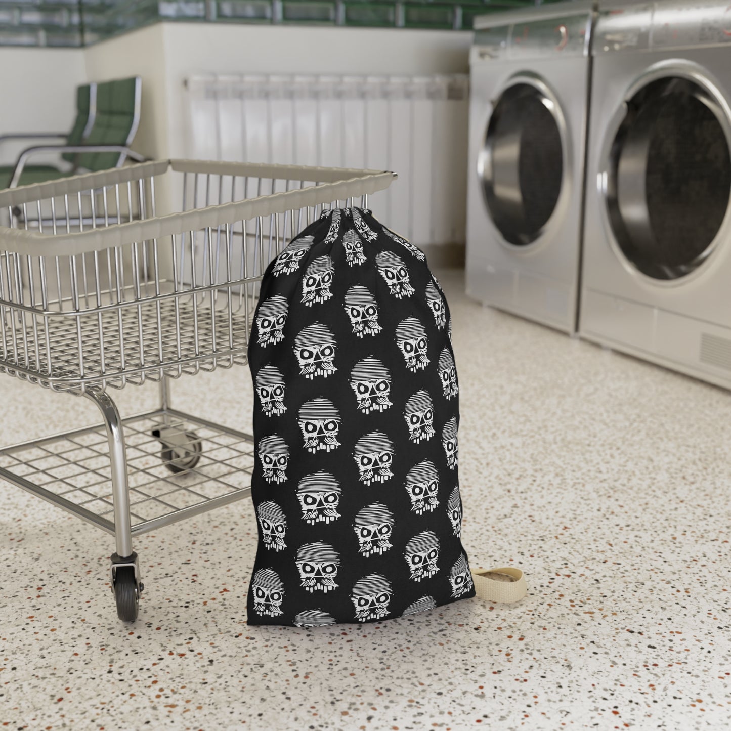 Calavera Black Laundry Bag