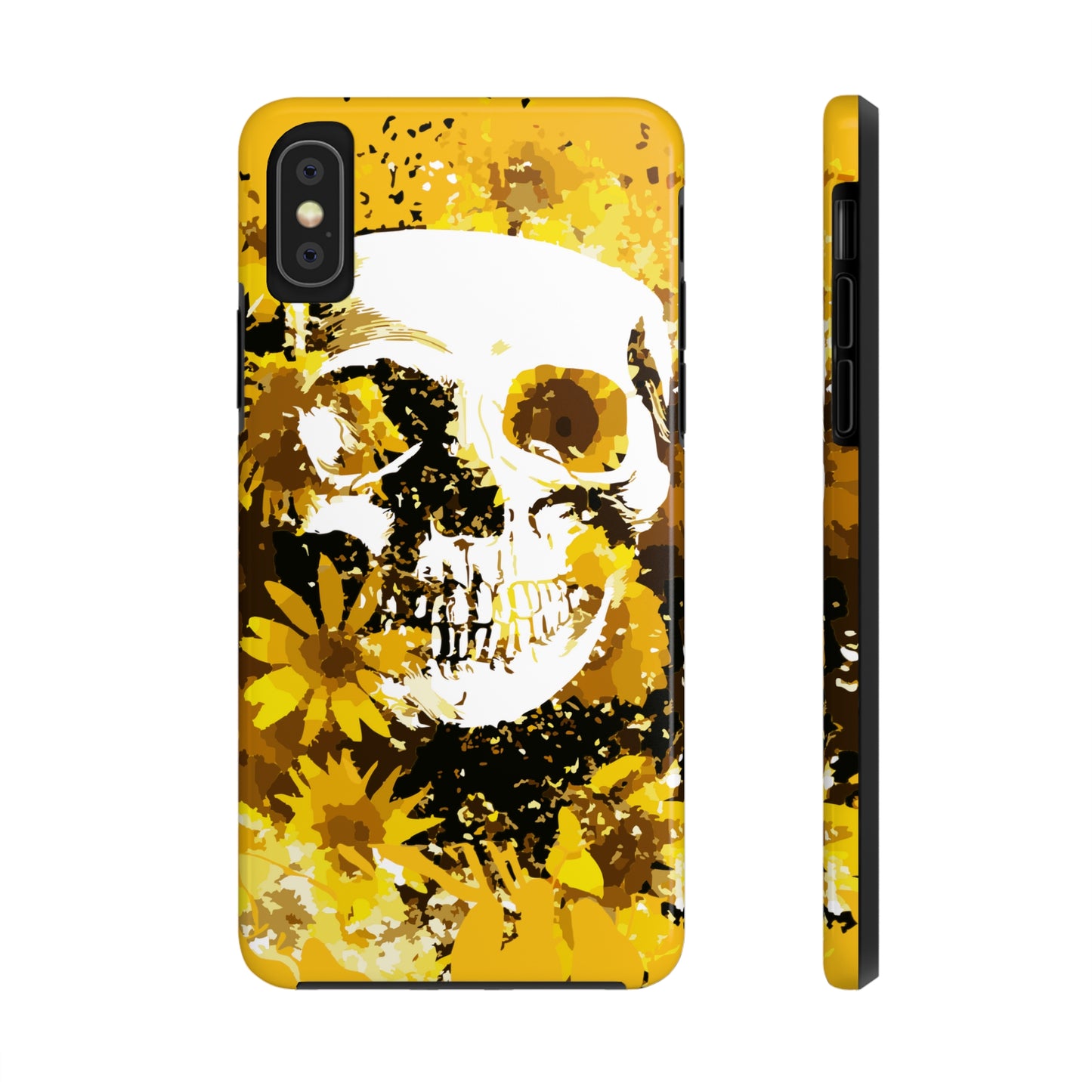 Sunflower Skull Tough Phone Case