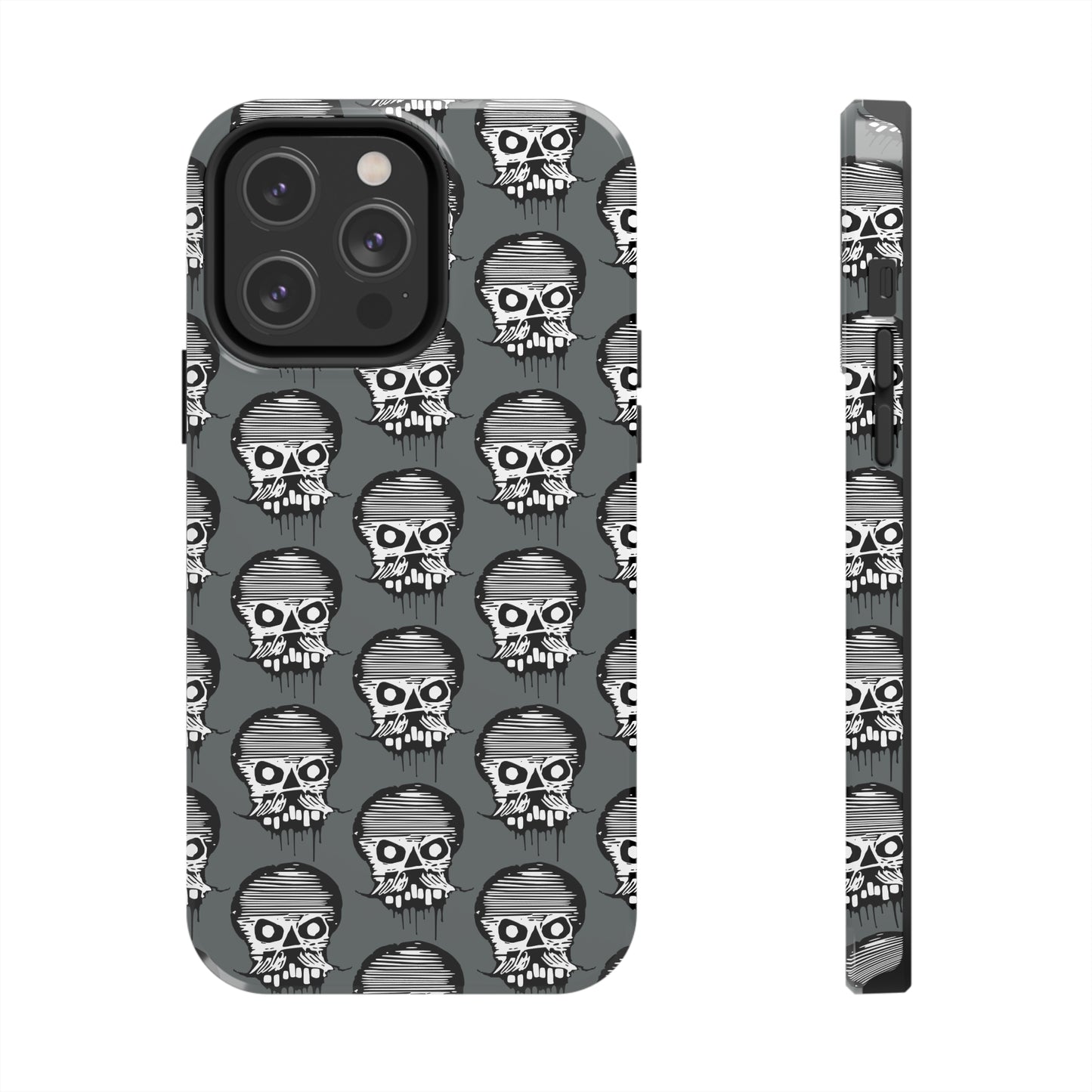 Skull Grey Tough Phone Case