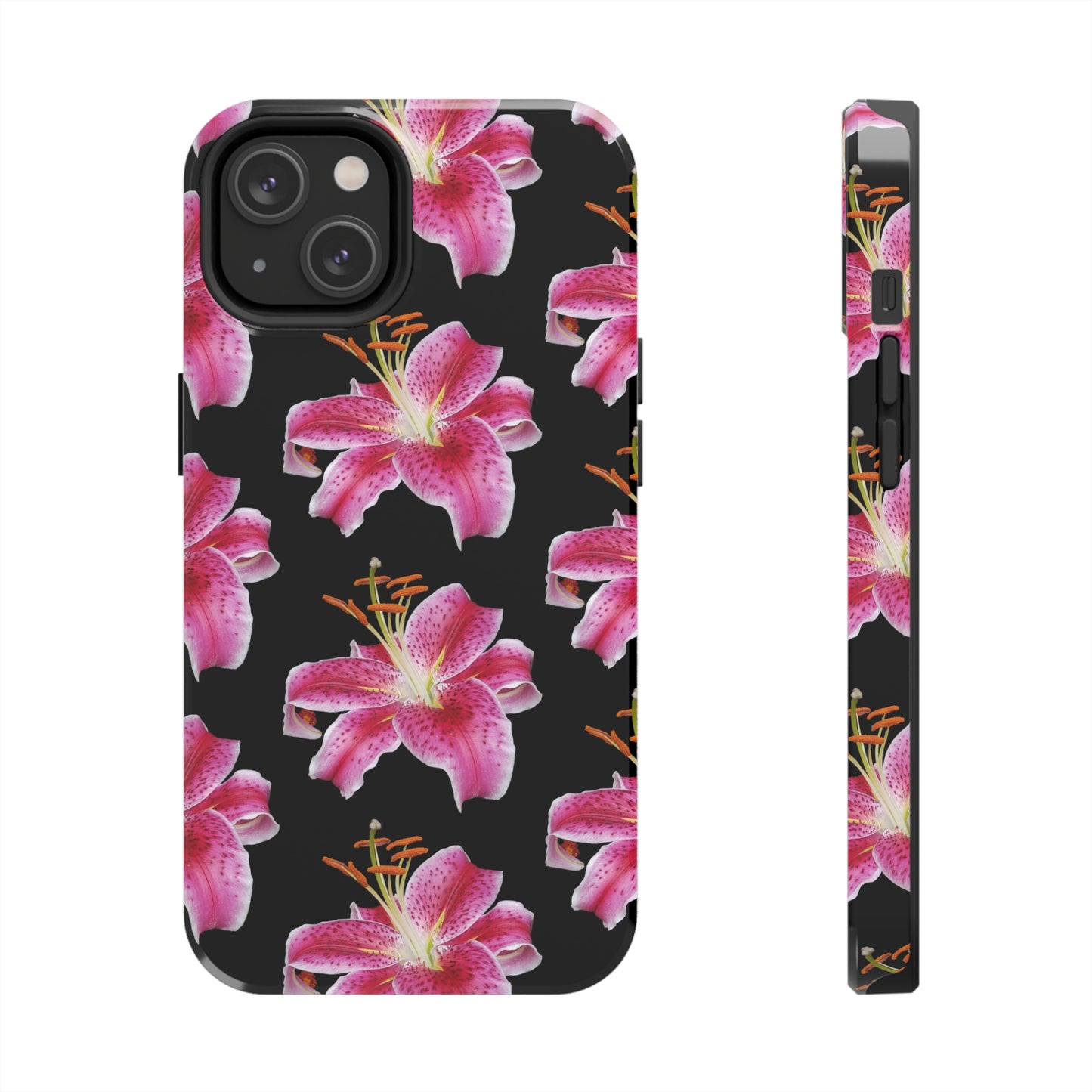 Stargazer Lily Black Tough Phone Case