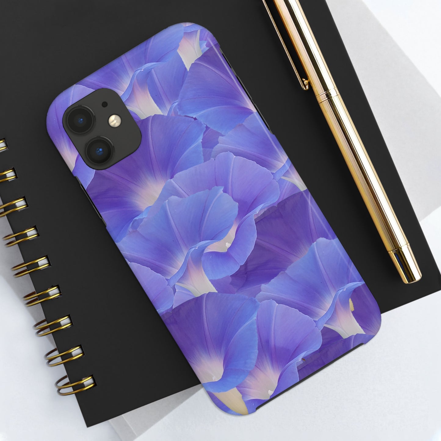 Blue Morning Glory Layers Tough Phone Case