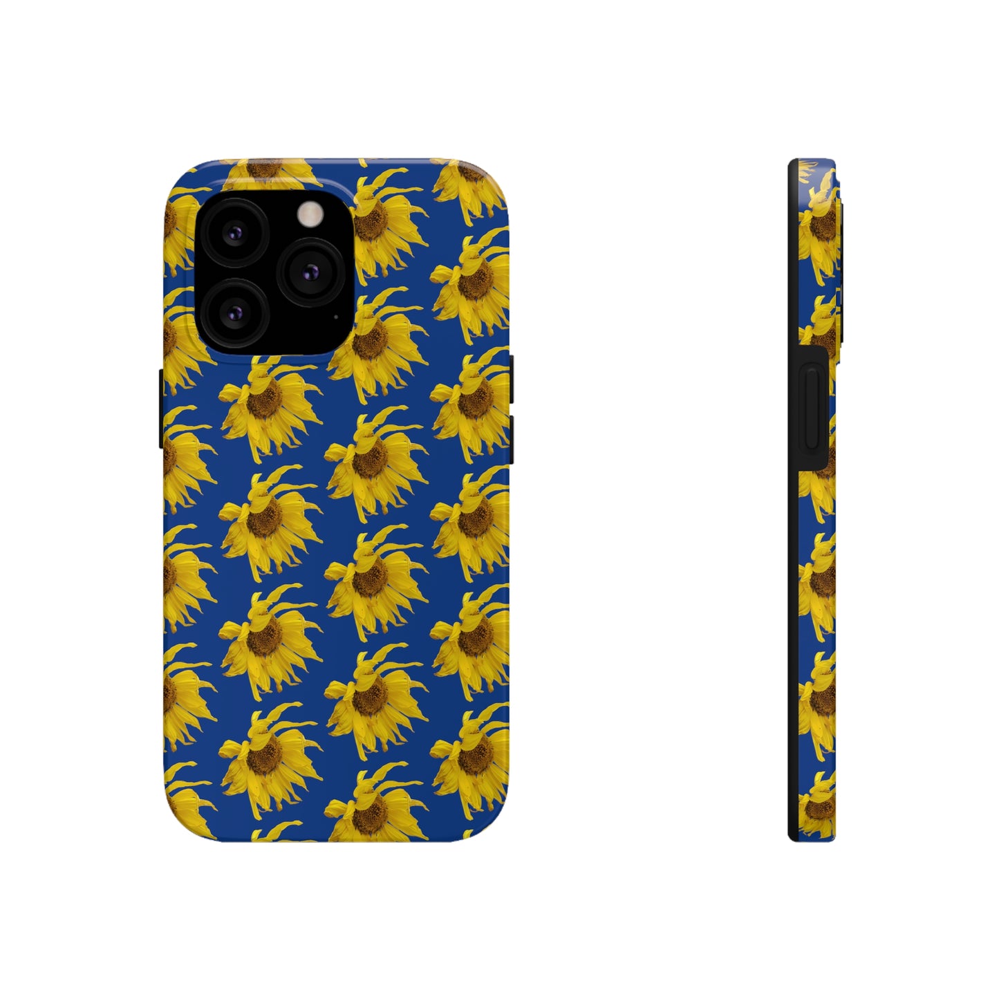 Fall Sunflower Blue Tough Phone Case