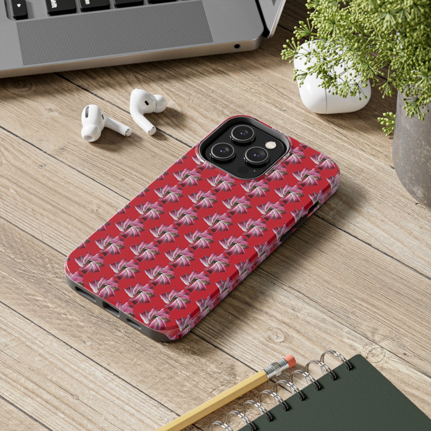 Morning Lily Red Tough Phone Case