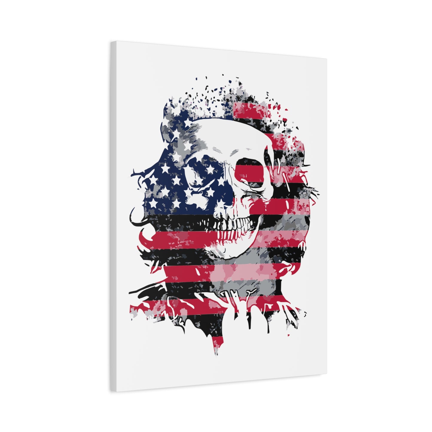 Skull and Flag Matte Canvas, Stretched, 1.25"