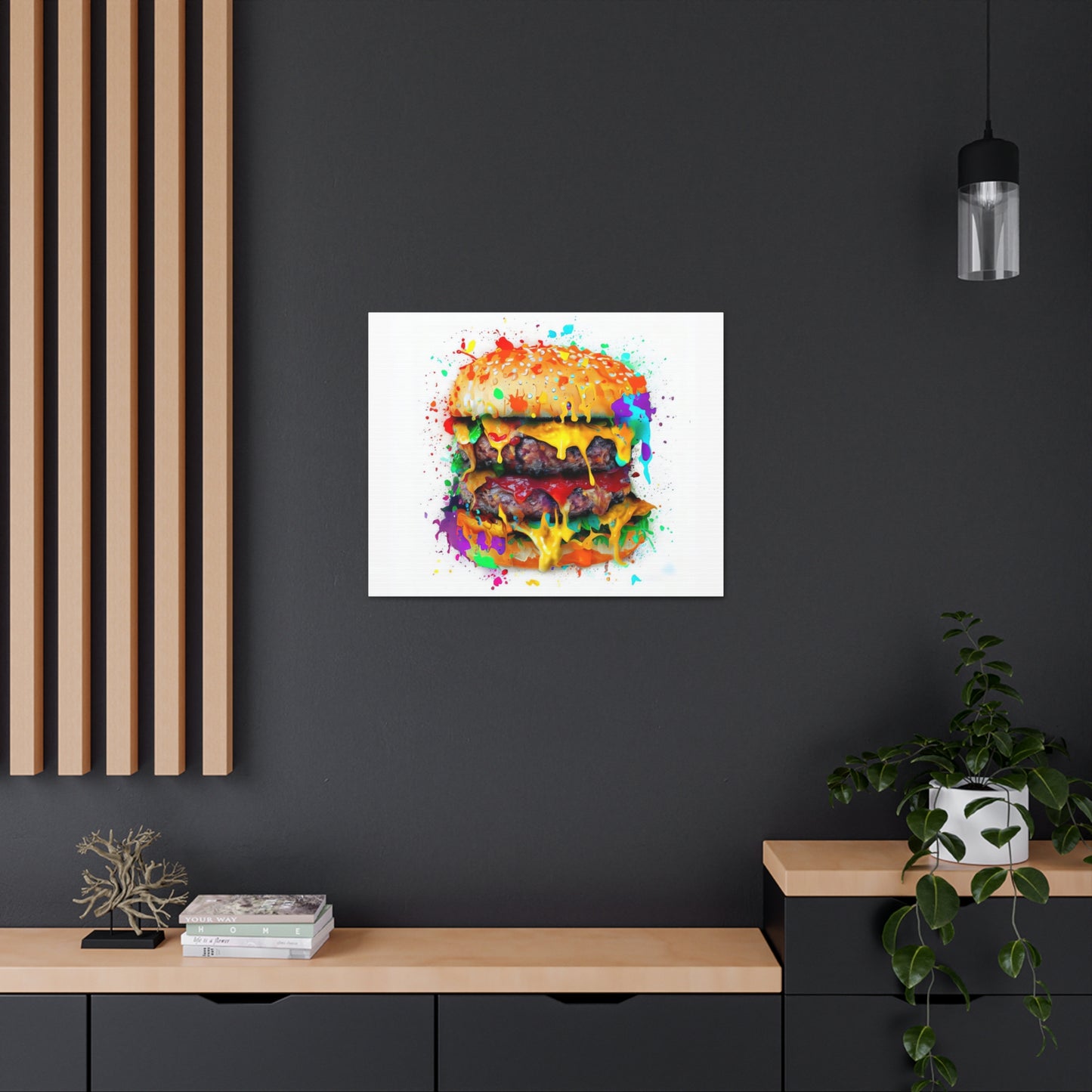 Double Cheese Burger  - Canvas Wall Art