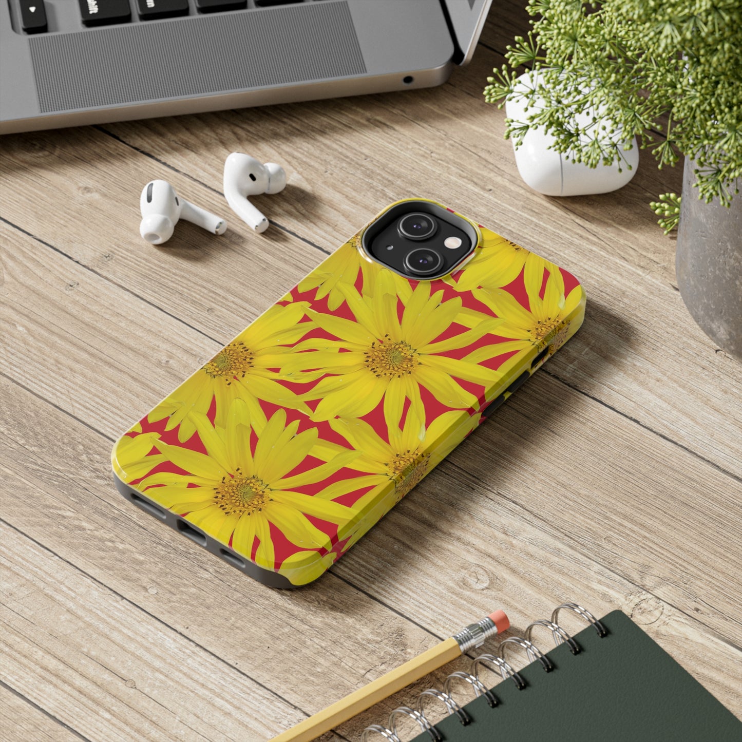 Big Sunflower Red Tough Phone Case