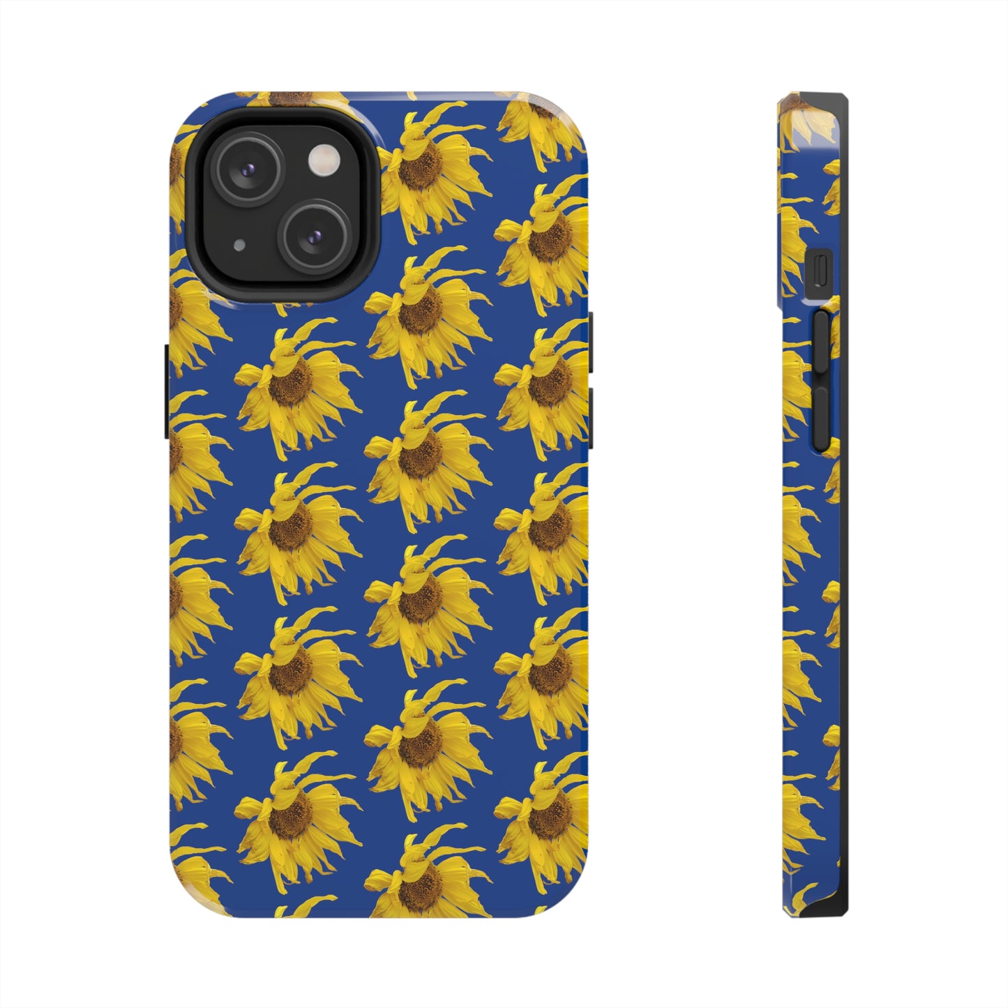 Fall Sunflower Blue Tough Phone Case