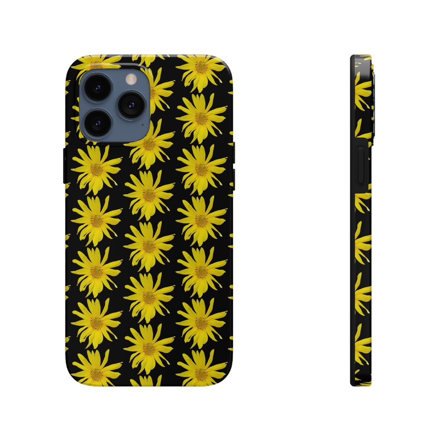 Wild Sunflower Black Tough Phone Case