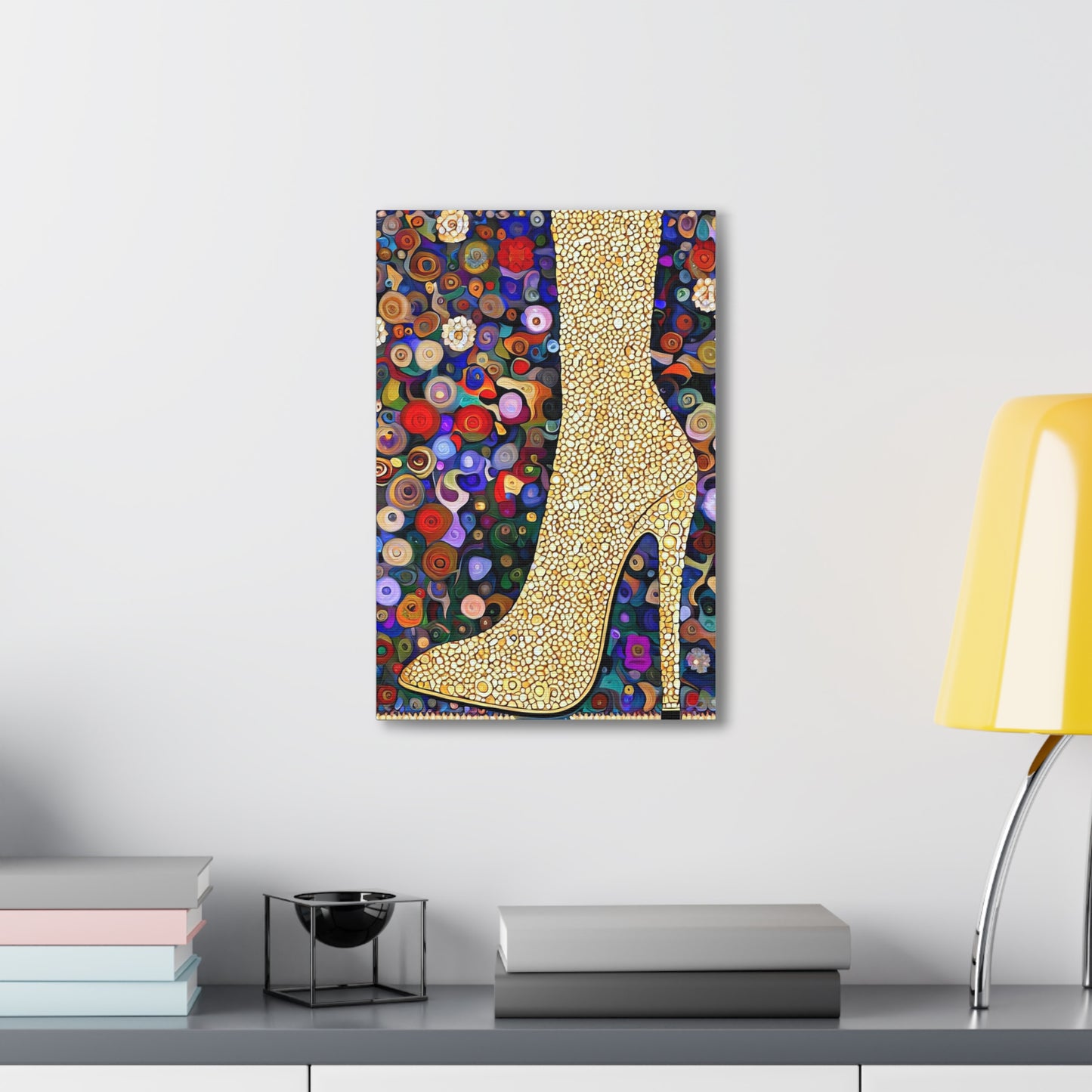 Gold Shoe  - Canvas Wall Art