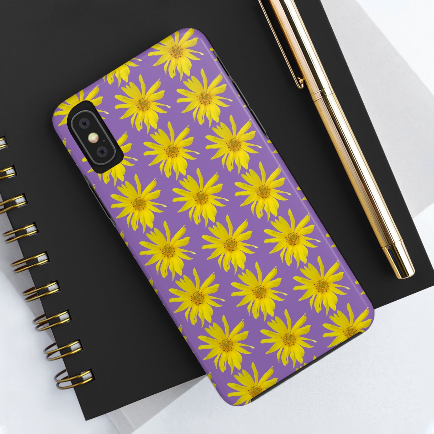 Wild Sunflower Purple Tough Phone Case