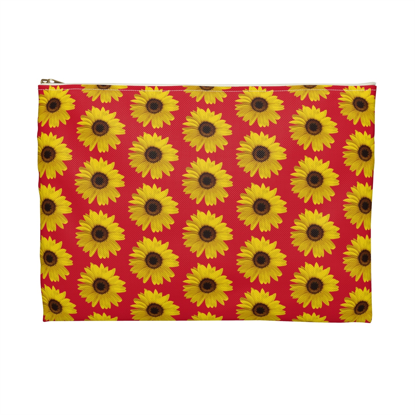 Sunflower Red Accessory Pouch