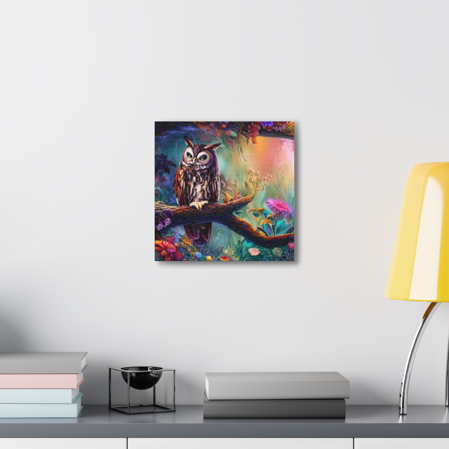 North Dakota Owl - Canvas Wall Art