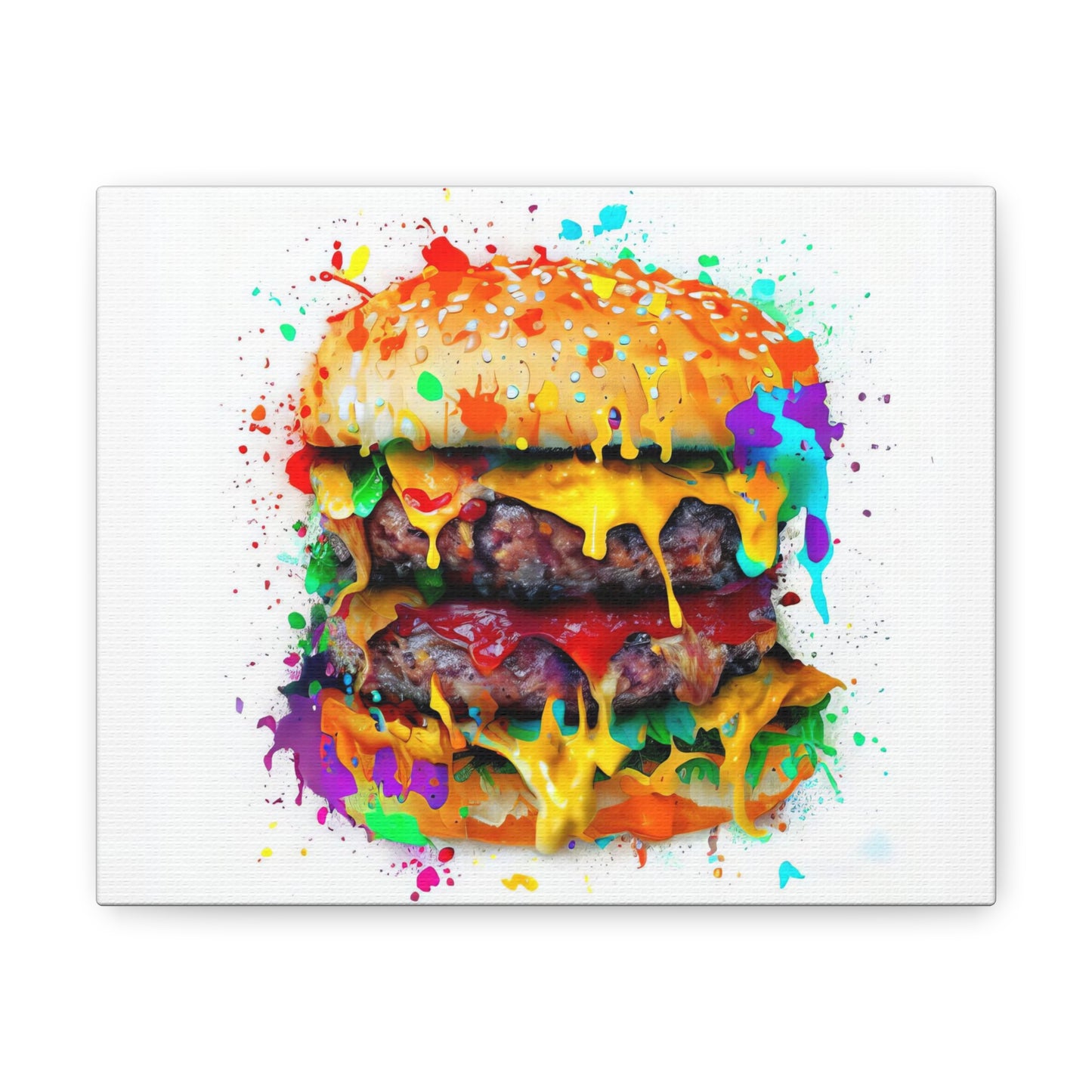 Double Cheese Burger  - Canvas Wall Art