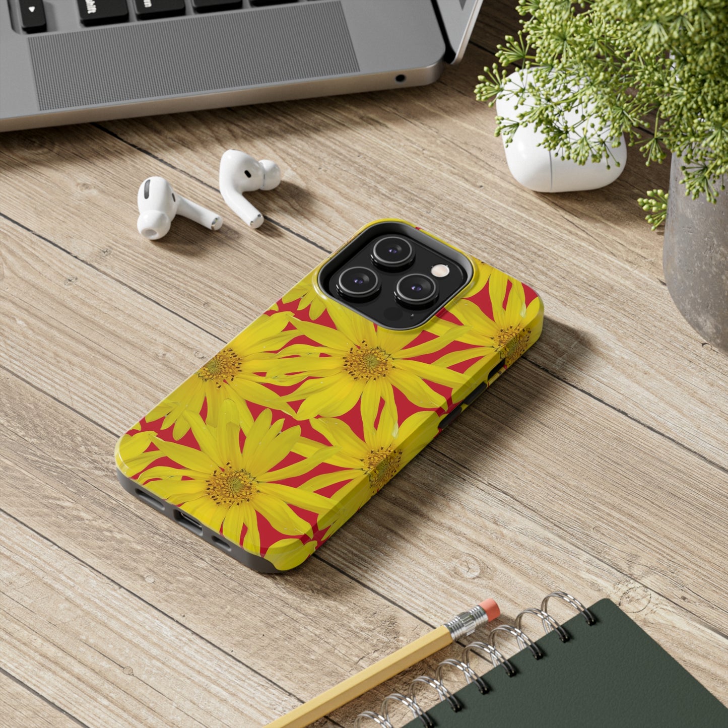 Big Sunflower Red Tough Phone Case