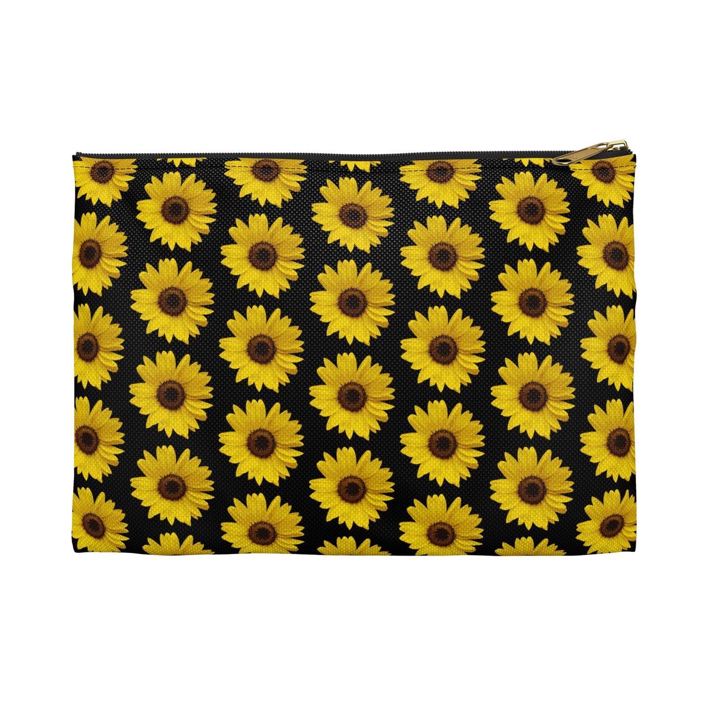 Sunflower Black Accessory Pouch