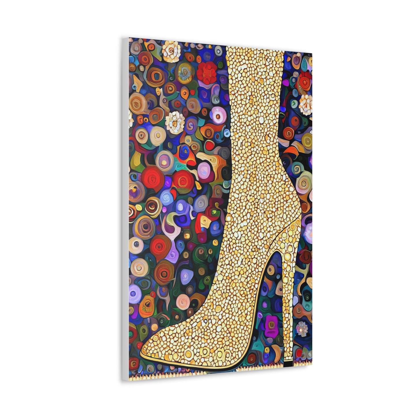 Gold Shoe  - Canvas Wall Art