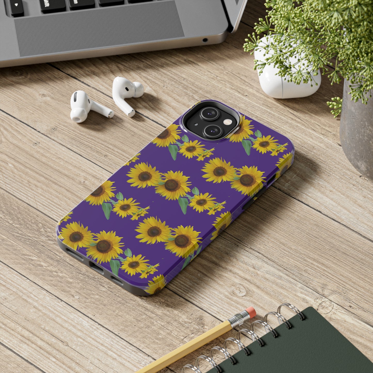 Sunflower Cluster Purple Tough Phone Case