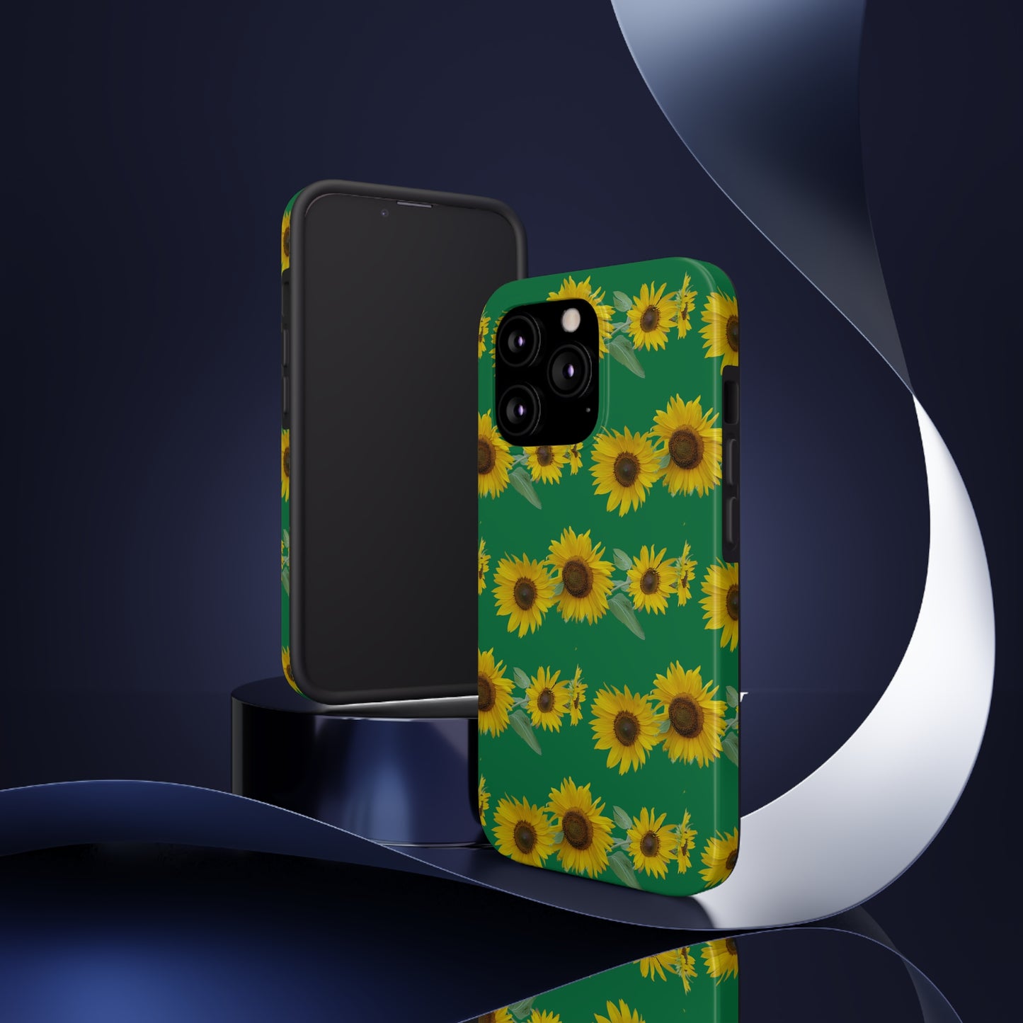 Sunflower Cluster Green Tough Phone Case