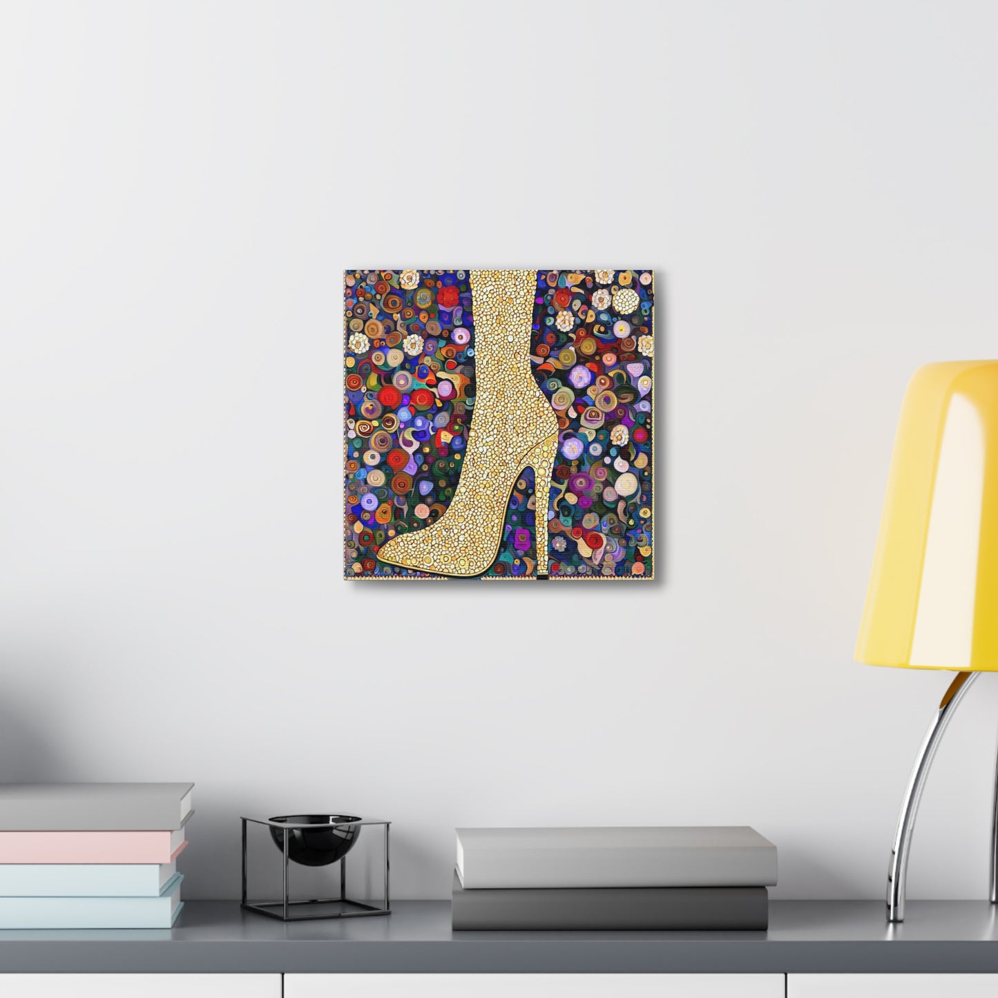 Gold Shoe  - Canvas Wall Art