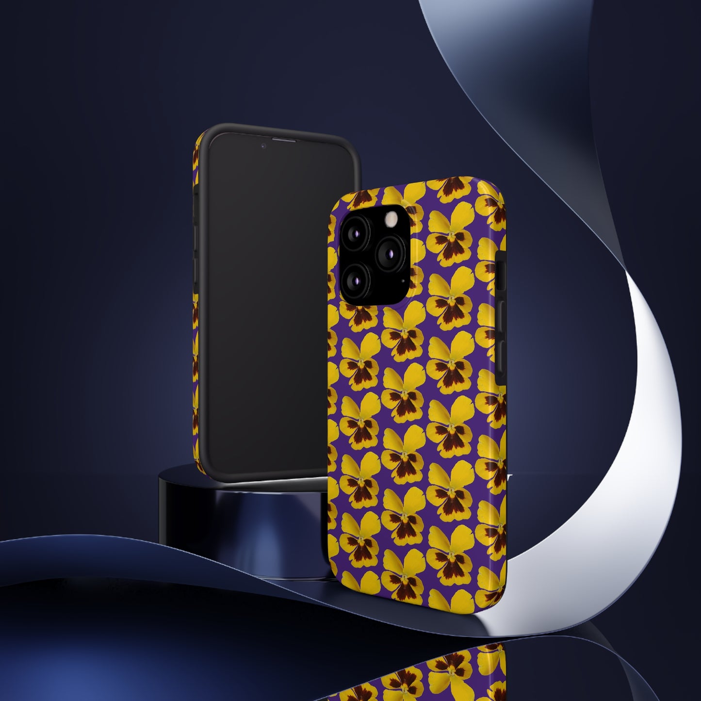 Yellow Pansy Purple Tough Phone Case