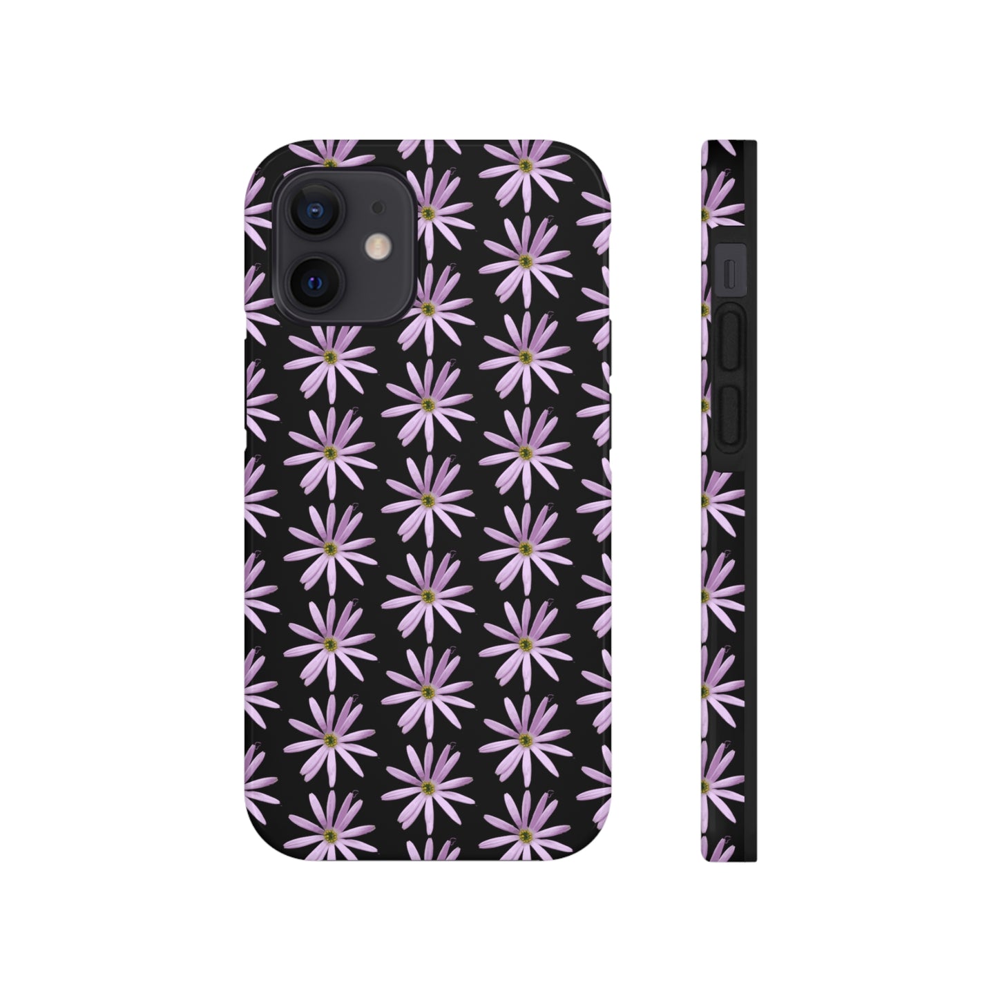 Aster Black Tough Phone Case