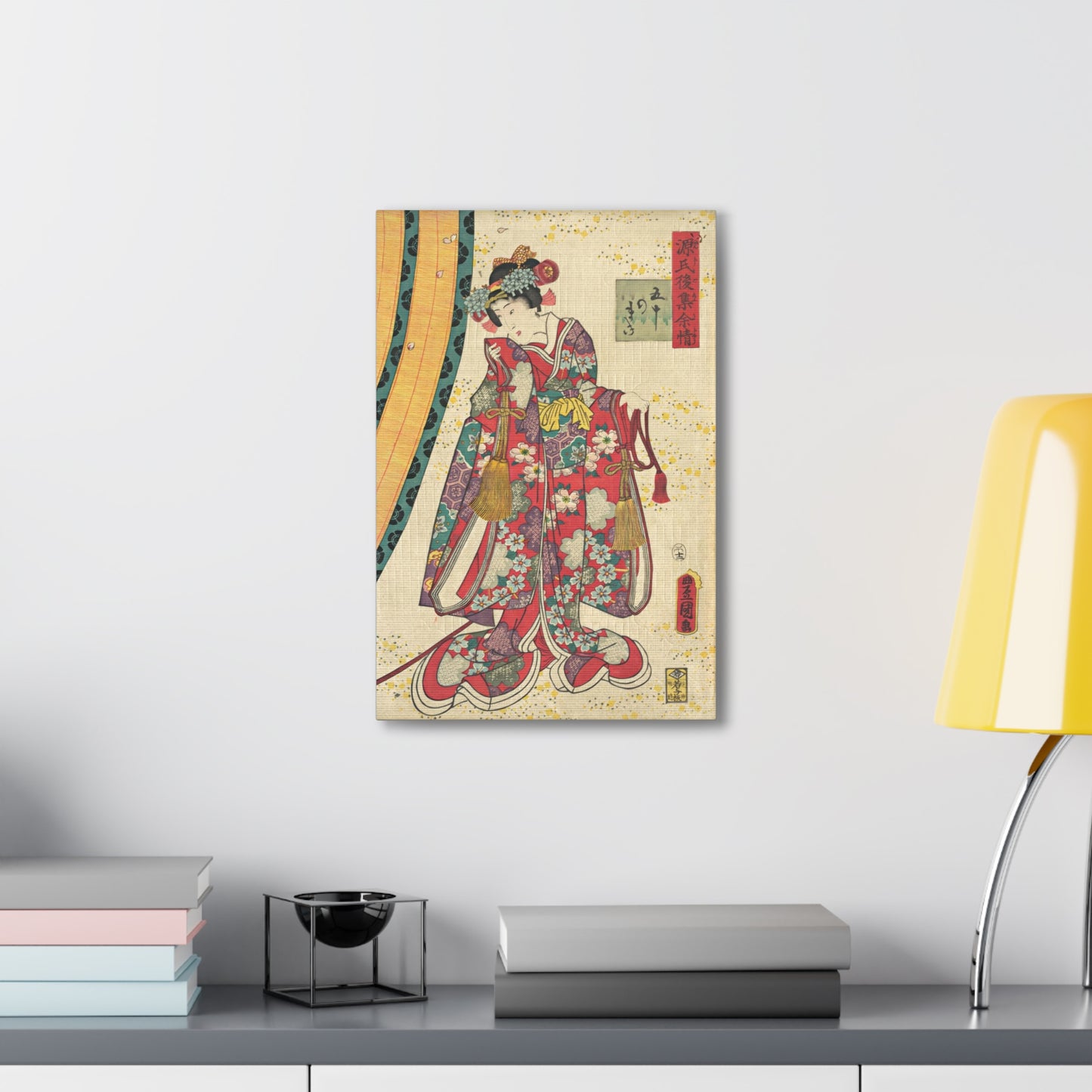 Utagawa Kunisada - Parody of the Third Princess and Kashiwagi Wall Art