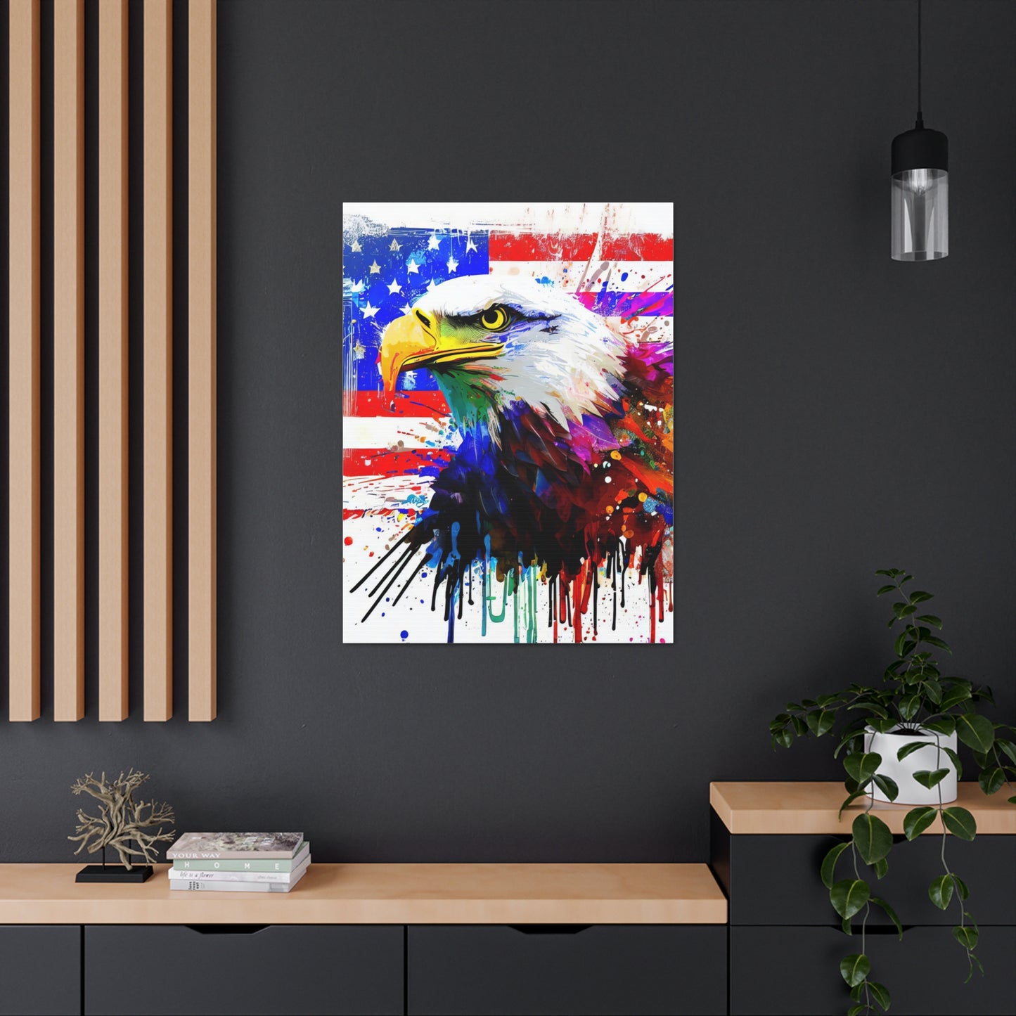 American Eagle Flag  - Canvas Wall Art