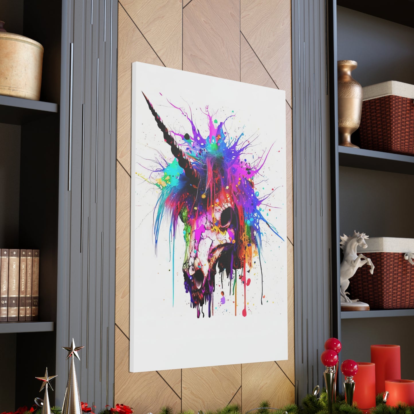 Unicorn Skull - Canvas Wall Art