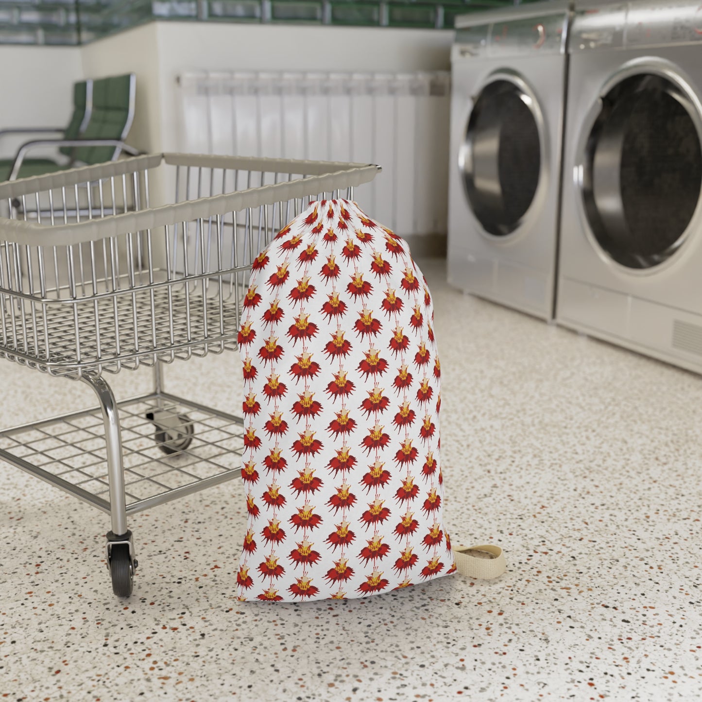 Orchid Sepal White Laundry Bag